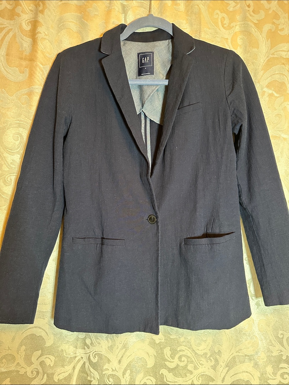 GAP Women's Dark Navy Single-Button Blazer